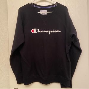 Black crew neck champion sweatshirt